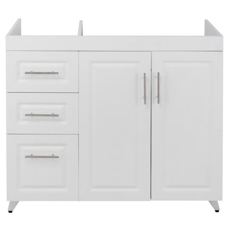 Mueble Base de Cocina Blanco c/izquierda sin Cubierta 118x49x90 cm