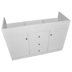 DOMSA - Mueble vanitorio doble 120 cm blanco (sin cubierta)
