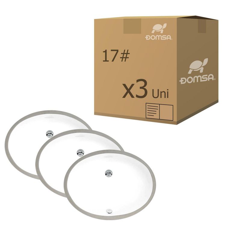 Pack de 3 lavamanos bajo cubierta Forma Ovalada Arcilla 44x19x37 cm BLANCO
