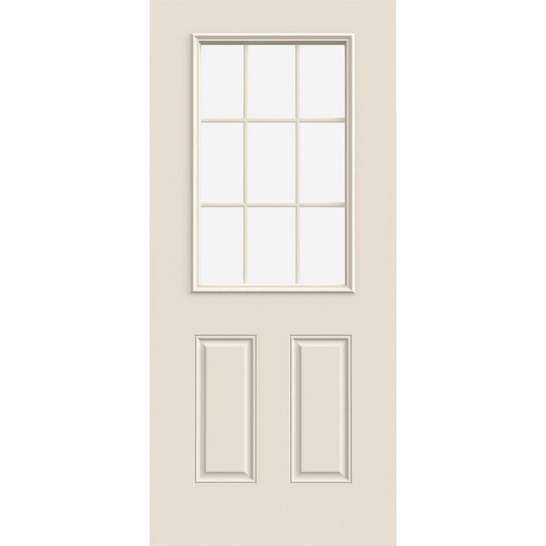 Puerta con Vidrio Termopanel Acero 75x210 cm 9 Luces Blanco