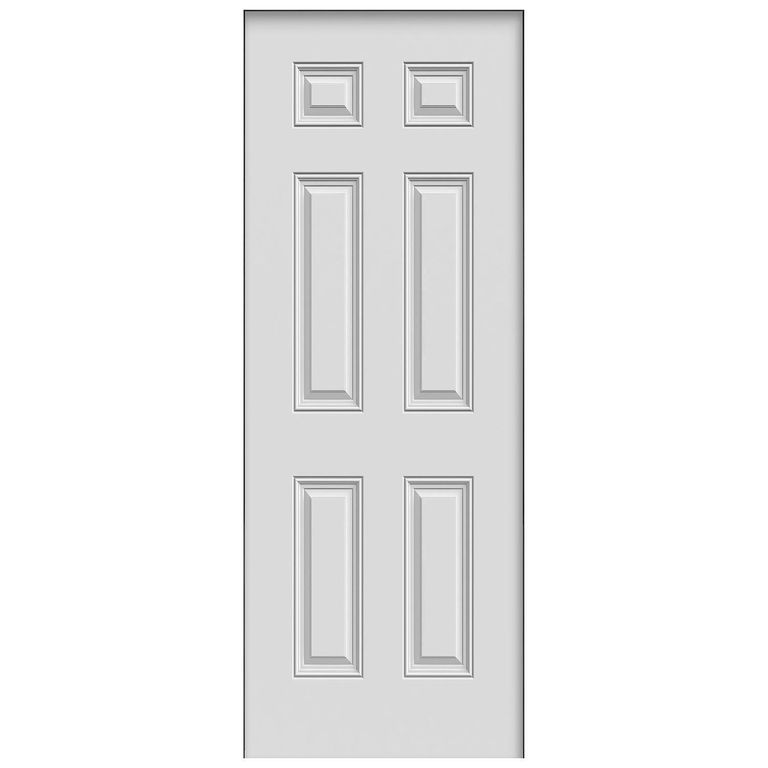 Puerta Acero 95x4.5 cm 6 Paneles Blanco
