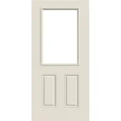 HOLZTEK - Puerta con Vidrio Termopanel Acero 85x210 cm 1 Luz Blanco