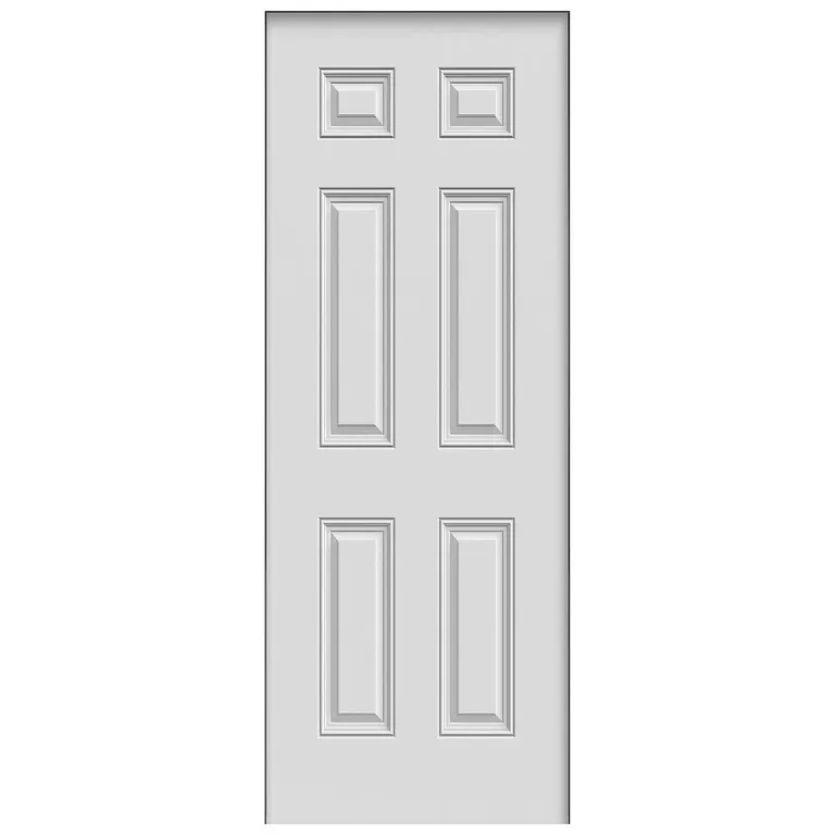 Puerta Acero 80x210 cm 6 Paneles Blanco
