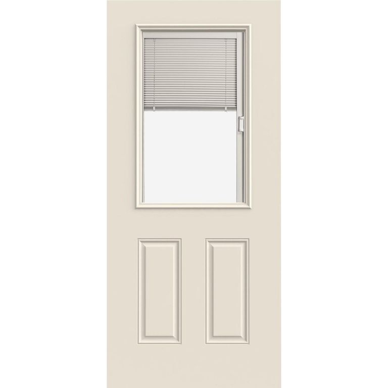 Puerta con Vidrio Termopanel Acero 75x210 cm PERSIANA Blanco