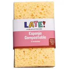 LATE - Esponja compostable 2 unid