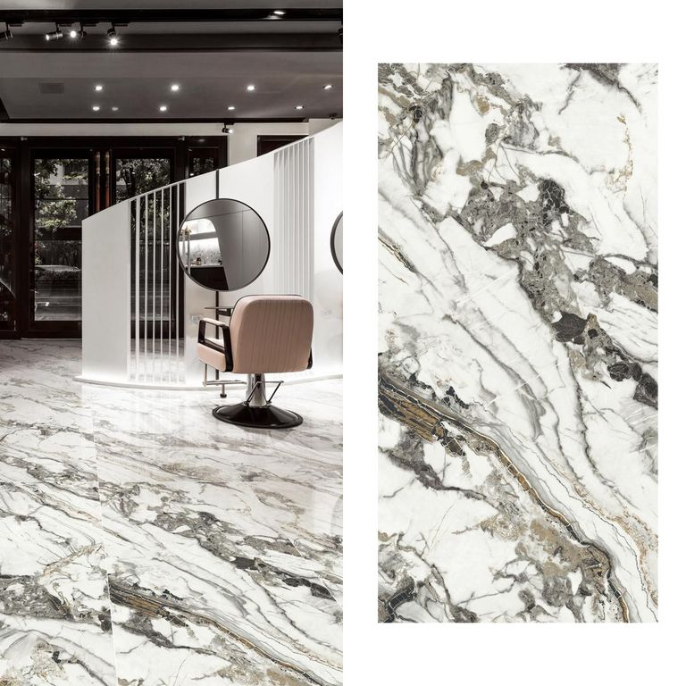 Porcelanato 60x120 cm Venecia Brillo Blanco 1.44 m2