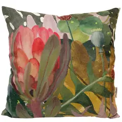 INES JOHNSON - Cojín Ilustración Protea 44x44 cm Multicolor