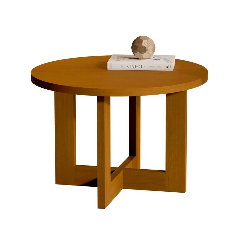 Mesa de centro redonda Be caramelo