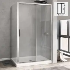 DUSCHY - Set mampara corredera para cierre esquina 110 x 70 cm