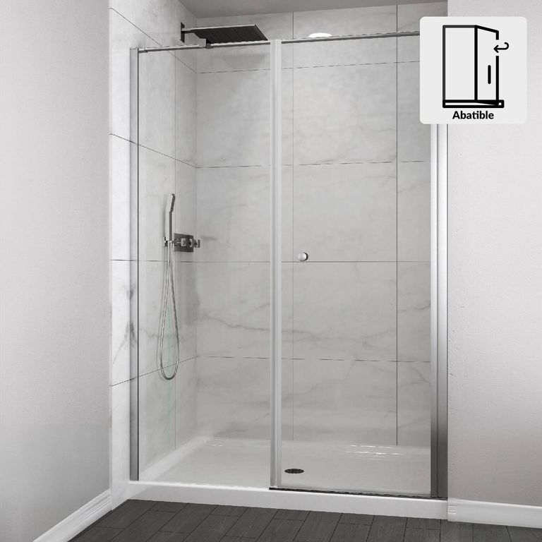 Set mampara plegable con hoja fija para cierre 160 cm