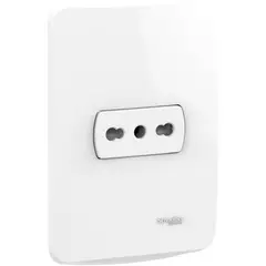 SCHNEIDER ELECTRIC - Placa Miluz Armada Con Tomacorriente 10/16A Blanco