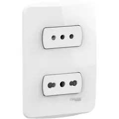 SCHNEIDER ELECTRIC - Placa Miluz Armada Con Tomacorriente 10/16A + 10A Blanco