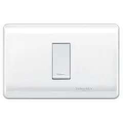 SCHNEIDER ELECTRIC - Placa Genesis armada con pulsador 16A 250V blanco
