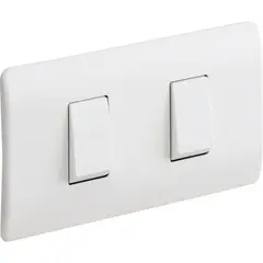 SCHNEIDER ELECTRIC - Placa Genesis armada con interruptor 9/12 + 9/24 blanco