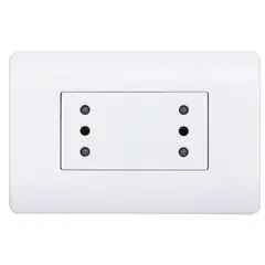 SCHNEIDER ELECTRIC - Placa Genesis armada Duplex 10A blanco