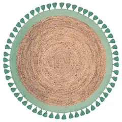DIB - Alfombra Jute Malibu 150x150 cm aqua