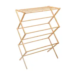 IMPORTADORA USA - Tendedero de Ropa Plegable Madera 36x105x72 cm