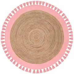DIB - Alfombra Jute Malibu 150x150 cm rosa