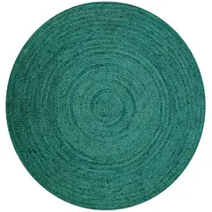 DIB - Alfombra Jute Malibu 150x150 cm Yute Turquesa