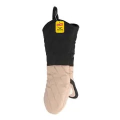 GLAD - Guante de Horno Franela Antideslizante Negro/beige Estándar