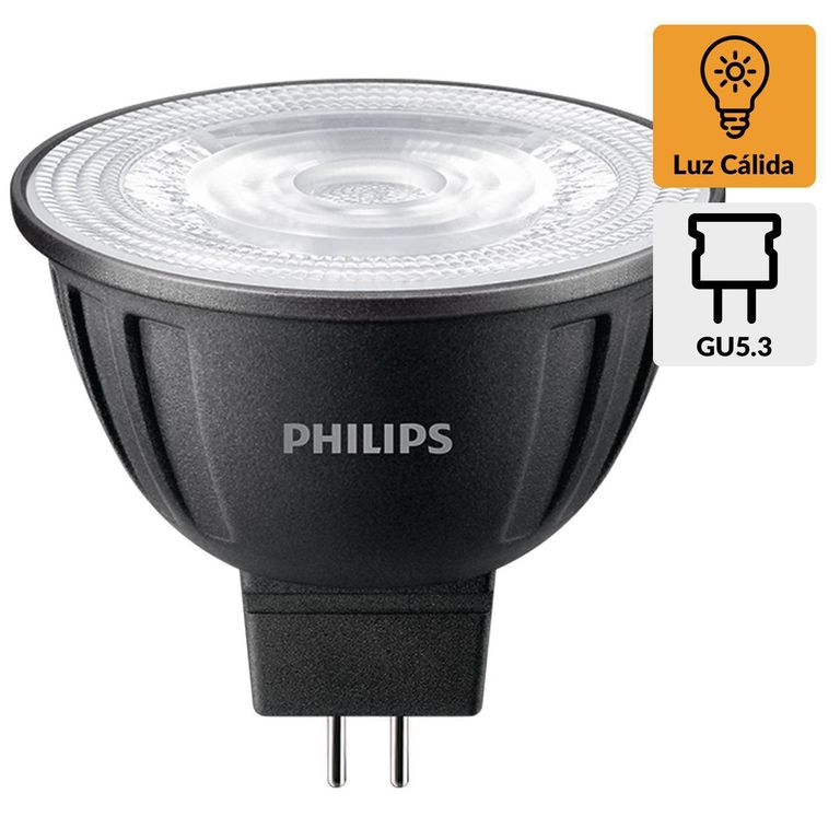 Ampolleta Led Master Dimerizable 6.5 W GU5.3 500 lm Luz Cálida