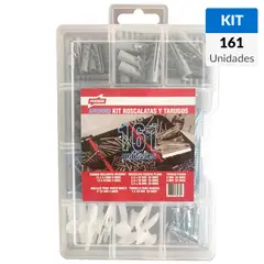 FIXSER - Kit 161 piezas roscalatas/tarugos