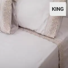 DORAL - Juego de Sábanas Broderie Santorini