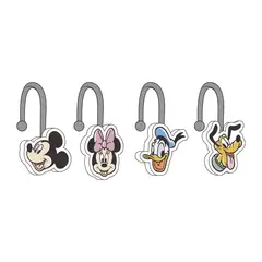VAIS - Pack 12 ganchos barra cortina de baño Disney