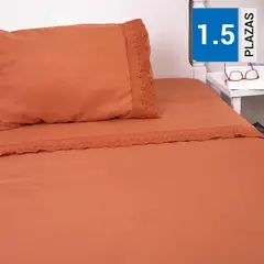 DORAL - Juego de Sábanas Broderie Santorini