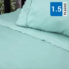 DORAL - Juego de Sábanas Broderie Santorini