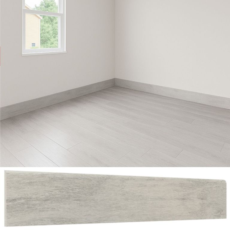 Guardapolvo 10X60 Porcelanato Madera Silver