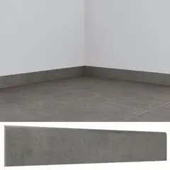 MERCURY - Guardapolvo 10X60 Porcelanato Cemento Grafito