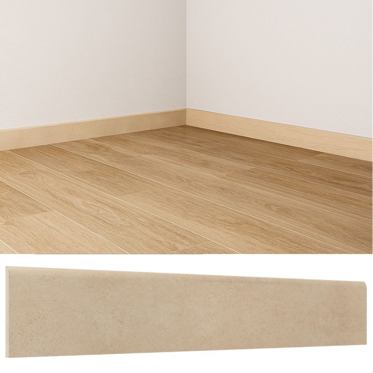 Guardapolvo 10X60 Porcelanato Cemento Arena