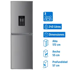 LIBERO - Refrigerador Bottom Freezer Frío Directo 240 Litros LRB-260DFIW