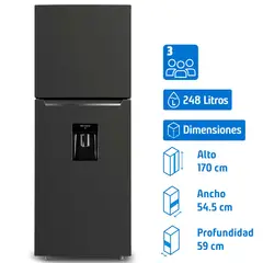 LIBERO - Refrigerador Top Freezer No Frost 248 Litros LRT-265NFNW