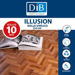 DIB - Piso Linóleo 0,5 mm 2x5 m Illusion Café 10 m2