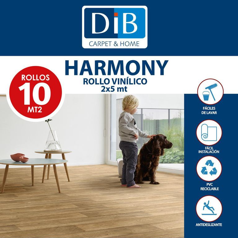 Piso Vinílico en Rollo 2 mm 2x5 m Harmony Café 10 m2