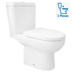 STRETTO - Sanitario Two piece a Piso 20,5 cm 4.8 Litros New Ares Blanco