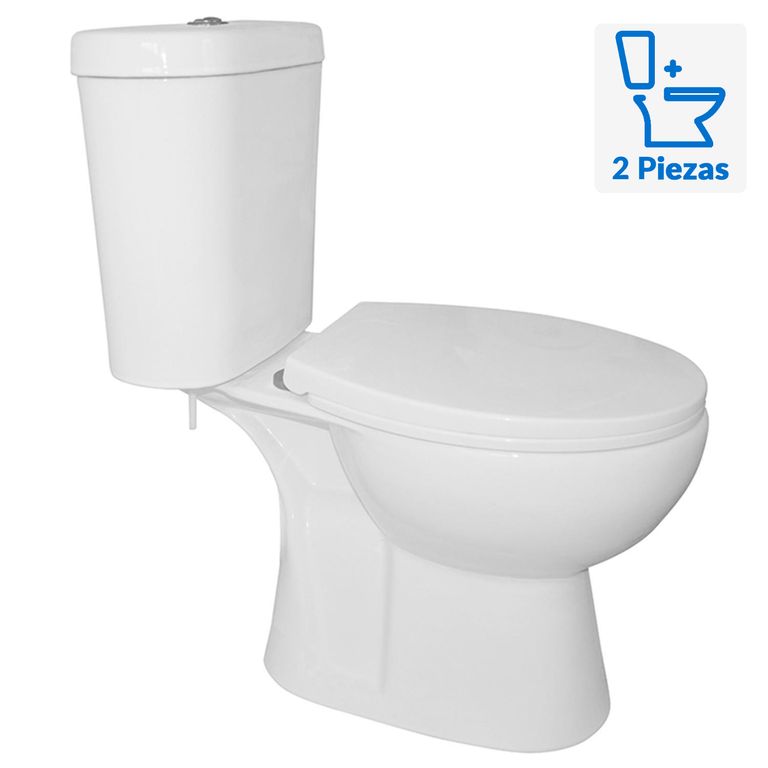Sanitario Two piece a Piso 30,5 cm 4.8 Litros Aura Plus Blanco