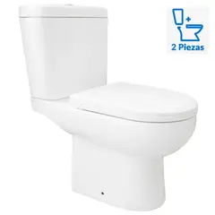 STRETTO - Sanitario Two piece a Muro 18 cm 4.8 Litros New Ares Blanco