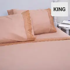 DORAL - Juego de Sábanas Broderie Santorini