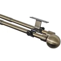 METALHSA - Set doble techo ext 16/19mm 120 - 210 terminación bola bronce