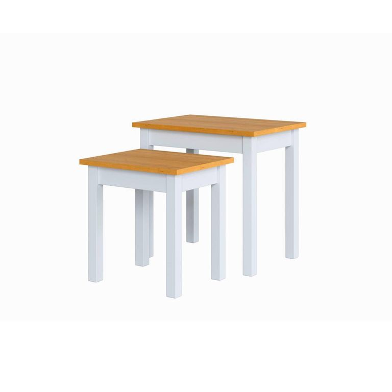 Set de mesas laterales Ludlow blanco miel