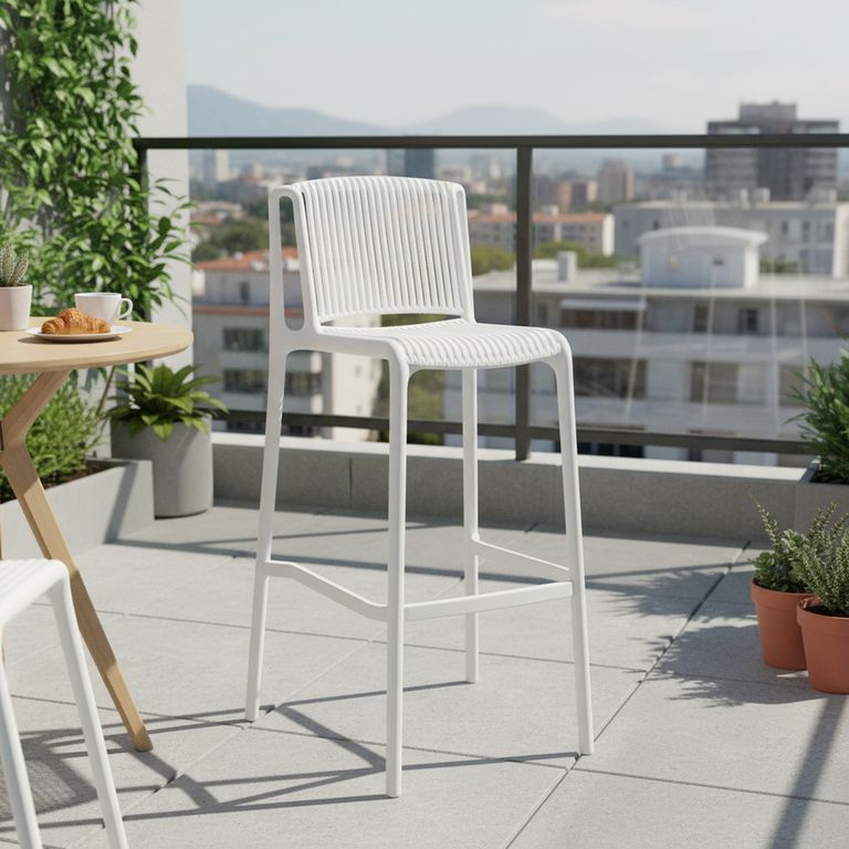 Silla Bar Verona Blanco 100x51x47 cm