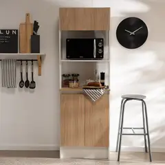 CIC - Mueble Cocina Modular 4 Puertas 60X180X36 Cm Blanco Olmo Alpino