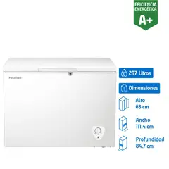 HISENSE - Freezer Horizontal 297 Litros Blanco FC-39DT