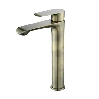 KLIPEN - Monomando lavamanos caño alto sin desague antique bronze