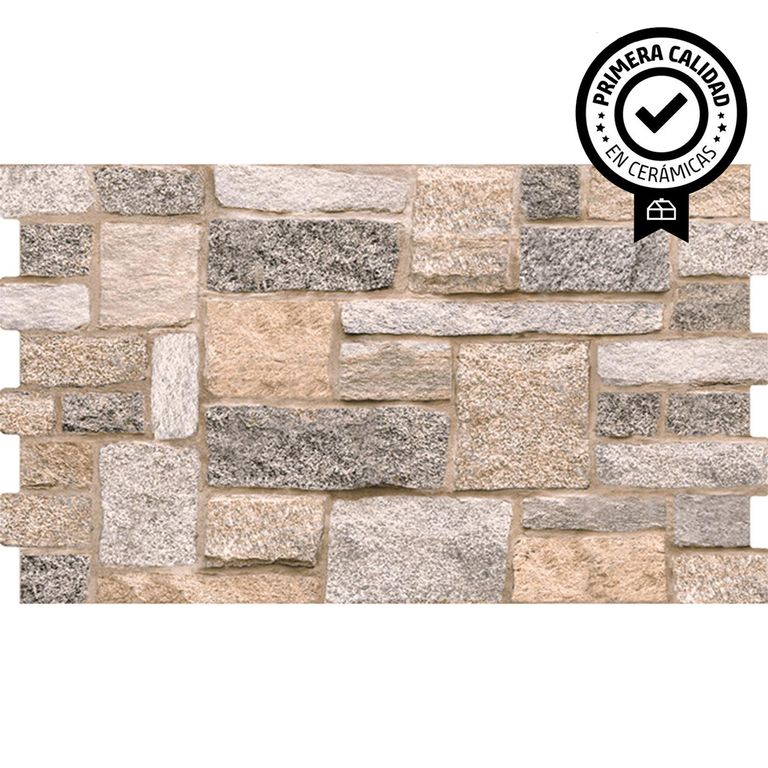 Cerámica 32x54 cm Rock Classic Marrón 1.38 m2