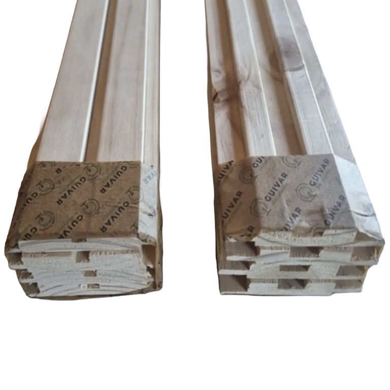 Pack Madera Alistonada 4 Unidades Natural 56 mm 90x2.4 m