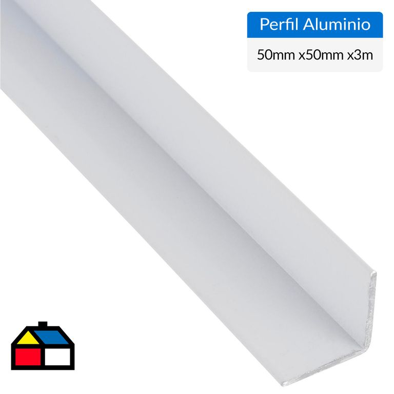 Ángulo Metálico 50 X Mm Acabado Estético Refuerzo Muebles 3 Metros